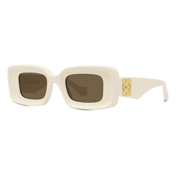 New LOEWE Anagram White Square LW40101I 25E Sunglasses Women - Picture 1 of 3